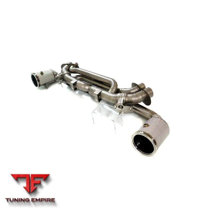 PORSCHE 911 992 TITANIUM CATBACK RAZOR EXHAUST DOWNPIPE WITH MUFFLER VALVE