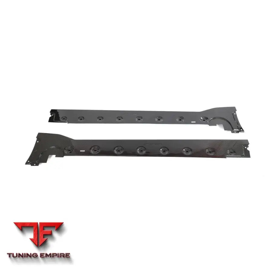 PORSCHE 911 992 TURBO S 2020+ CARBON FIBRE SIDE SKIRTS - CT CARBON