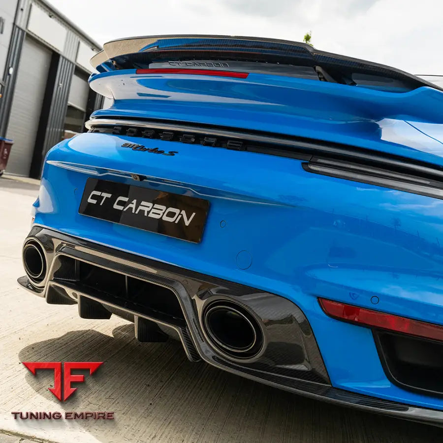 PORSCHE 911 992 TURBO S CARBON FIBRE DIFFUSER - CT CARBON