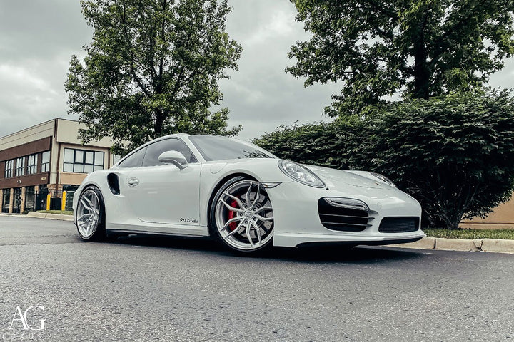 Porsche 911 Turbo 991 Carrera on custom forged wheels