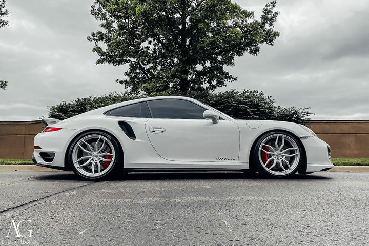 Porsche 911 Turbo 991 Carrera on custom forged wheels