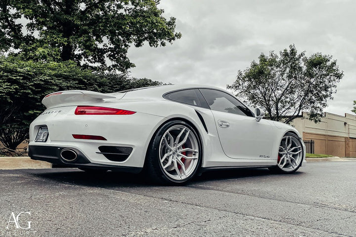 Porsche 911 Turbo 991 Carrera on custom forged wheels
