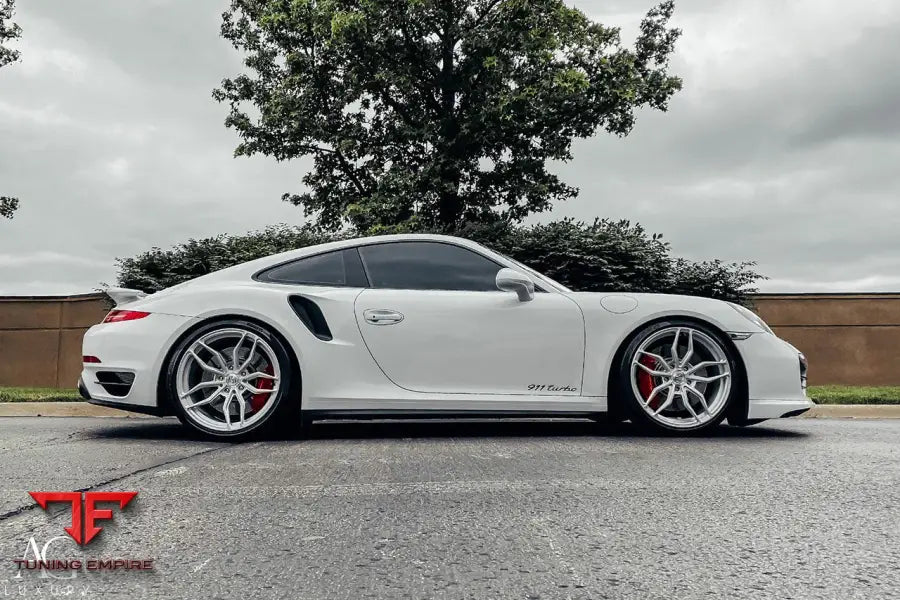 Porsche 911 Turbo 991 Carrera on custom forged wheels