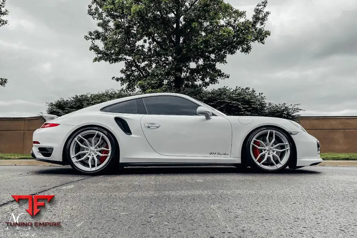 Porsche 911 Turbo 991 Carrera on custom forged wheels