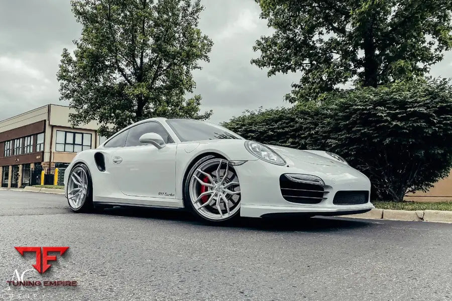 Porsche 911 Turbo 991 Carrera on custom forged wheels