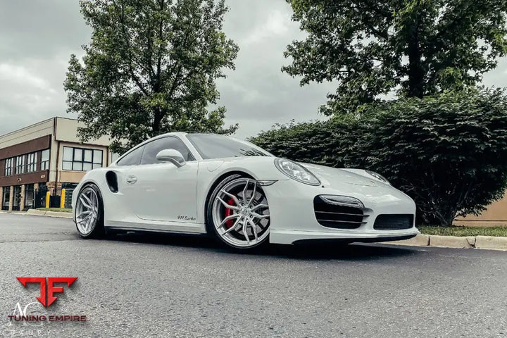 Porsche 911 Turbo 991 Carrera on custom forged wheels