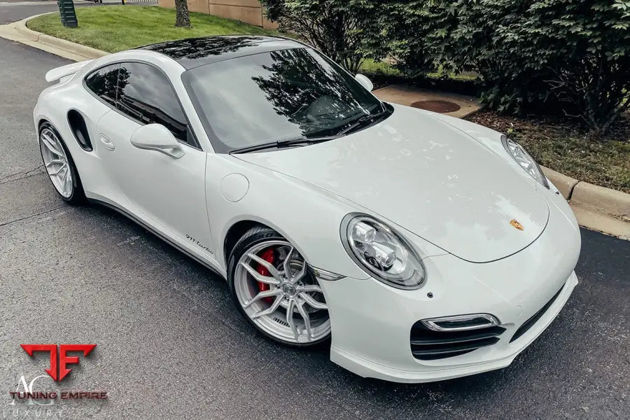 Porsche 911 Turbo 991 Carrera on custom forged wheels