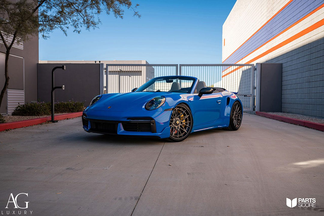 Porsche 911 Turbo S 992 on custom forged wheels