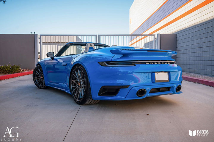 Porsche 911 Turbo S 992 on custom forged wheels