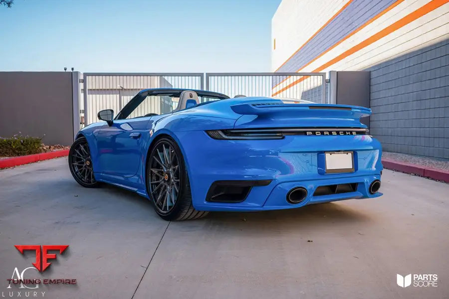 Porsche 911 Turbo S 992 on custom forged wheels