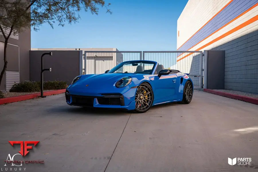 Porsche 911 Turbo S 992 on custom forged wheels