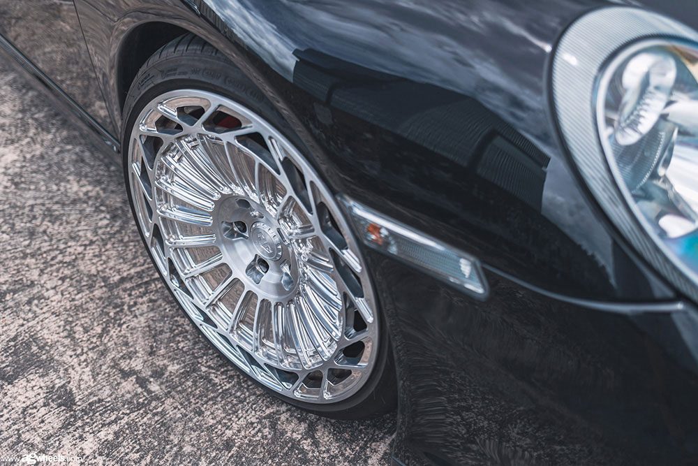 PORSCHE 911 TURBO S 997 on custom forged wheels
