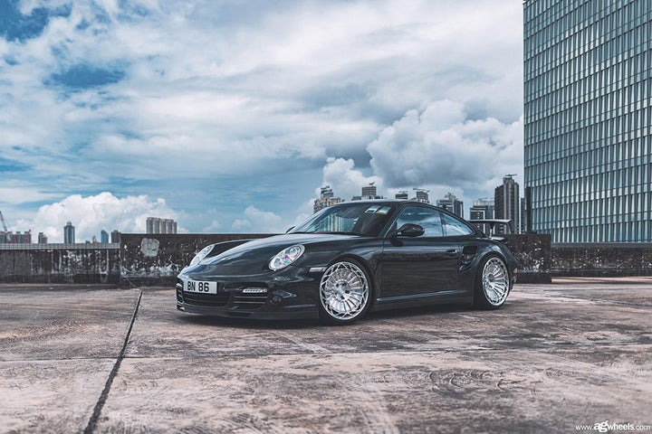 PORSCHE 911 TURBO S 997 on custom forged wheels