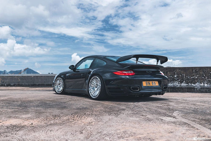 PORSCHE 911 TURBO S 997 on custom forged wheels