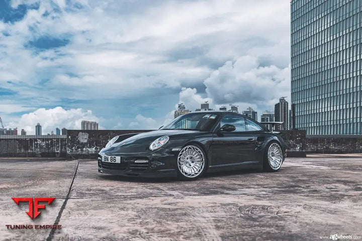 PORSCHE 911 TURBO S 997 on custom forged wheels