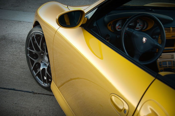 PORSCHE 911 TURBO S CABRIOLET 996 on custom forged wheels