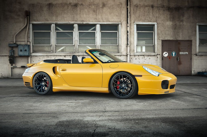 PORSCHE 911 TURBO S CABRIOLET 996 on custom forged wheels