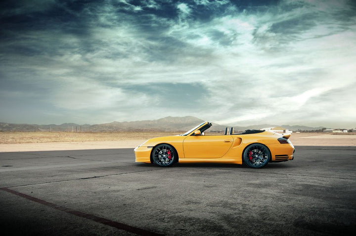 PORSCHE 911 TURBO S CABRIOLET 996 on custom forged wheels