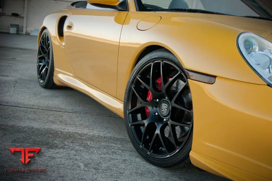 PORSCHE 911 TURBO S CABRIOLET 996 on custom forged wheels