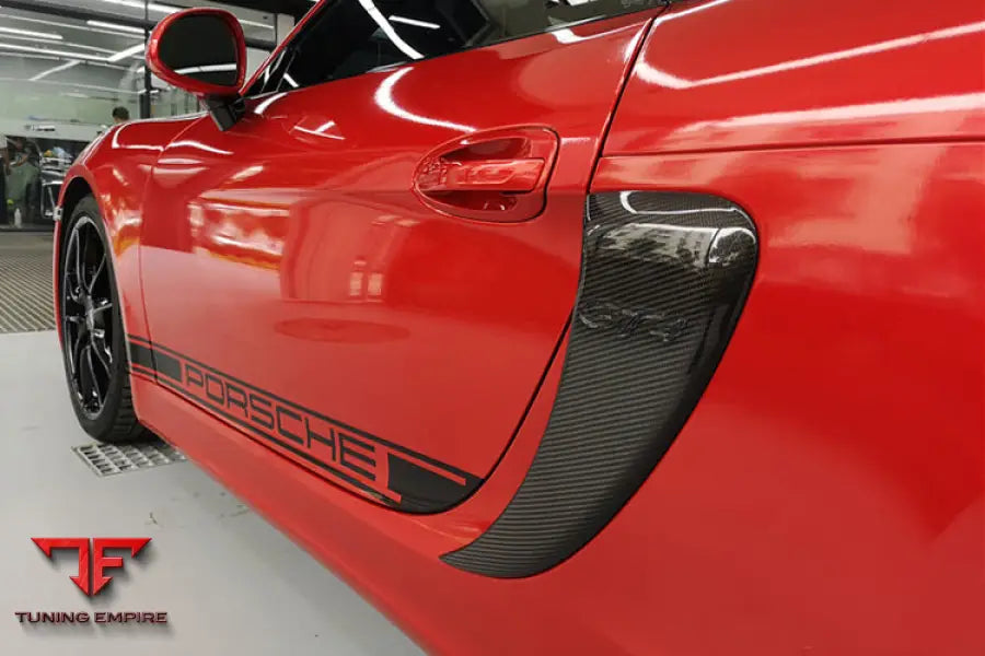 PORSCHE 981 / BOXSTER / CAYMAN GT4 STYLE CARBON FIBER QUARTER PANEL SIDE SCOOPS BSD