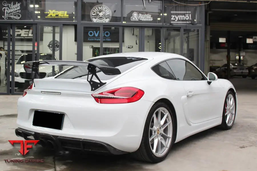 PORSCHE 981 / CAYMAN TA STYLE CARBON FIBER TRUNK SPOILER WING BSD