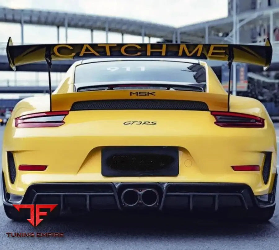 PORSCHE 991 991.2 GT3RS COUPE CARBON FIBER REAR SPOILER SIDE BLADE END PLATE