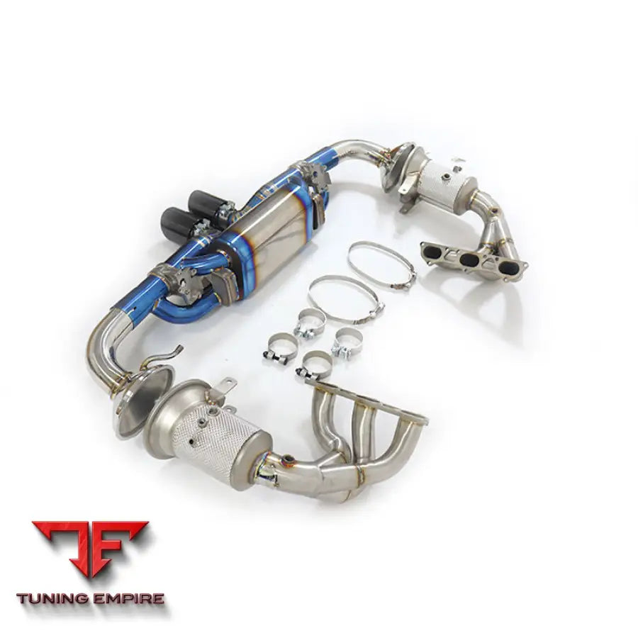 PORSCHE 992 GT3 3.0T TITANIUM CATBACK RAZOR EXHAUST DOWNPIPE WITH MUFFLER VALVE
