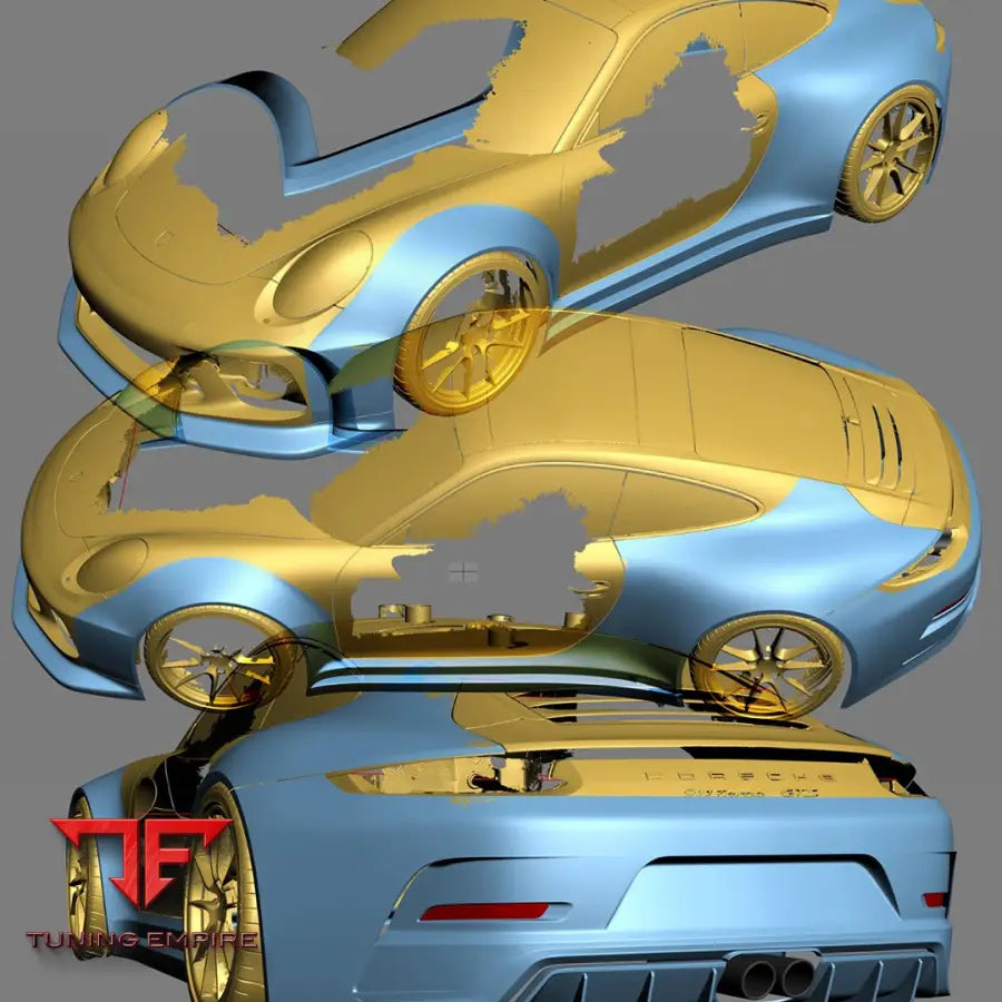 PORSCHE BODY KIT AND FORGED WHEELS-44