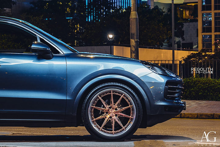 Porsche Cayenne on custom forged wheels