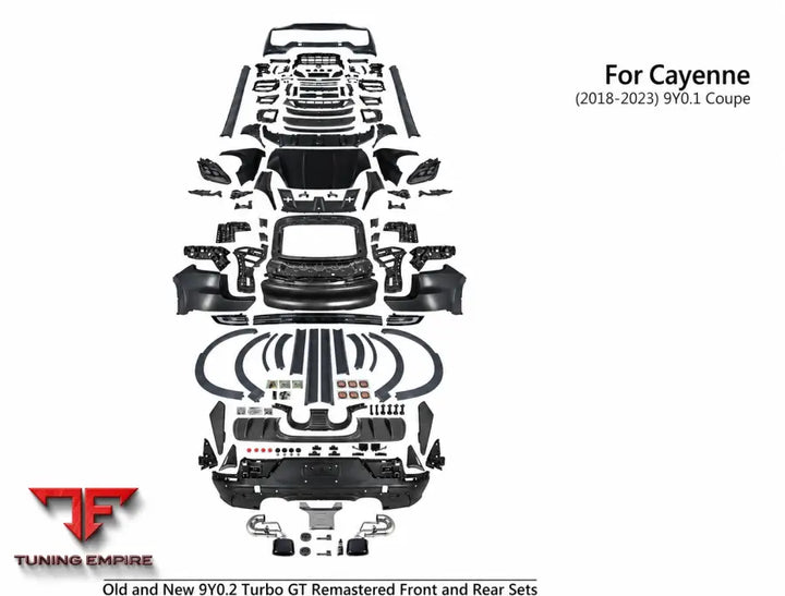 PORSCHE CAYENNE 2018-2023 9Y0.1 UPGRADE TO TURBO KIT WITH CENTRAL EXHAUST