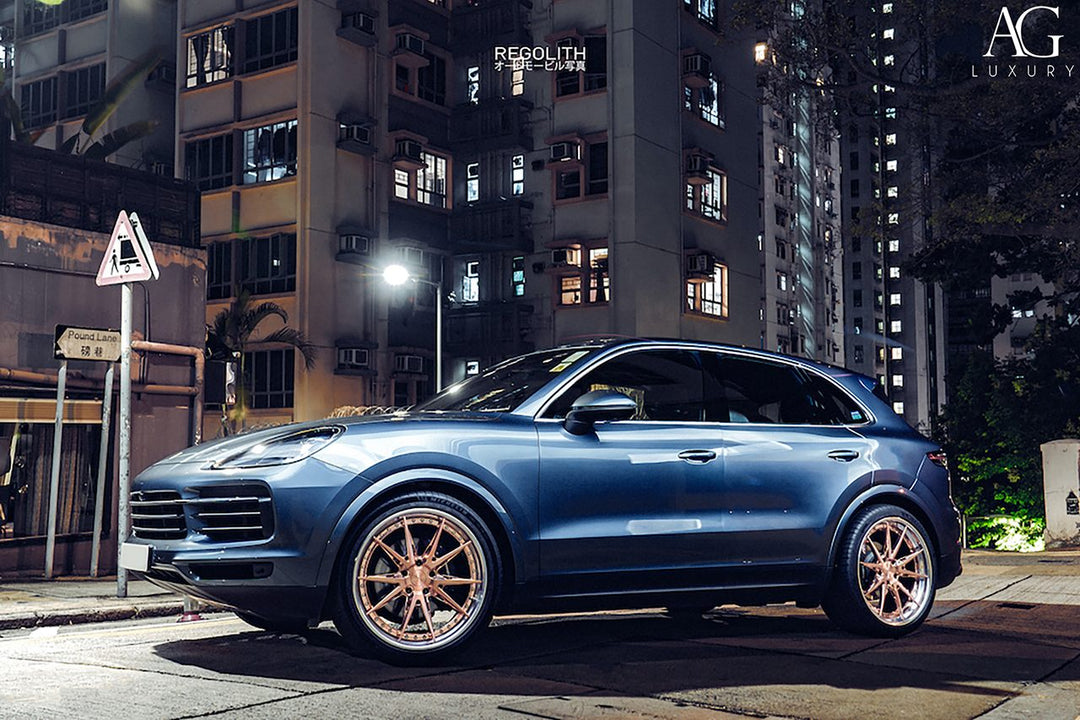 Porsche Cayenne on custom forged wheels