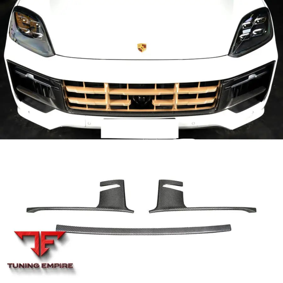 PORSCHE CAYENNE 9Y0.2 SD GTS SPORT CARBON FIBER BUMPER GRILL TRIM AIR INTAKE VENTS