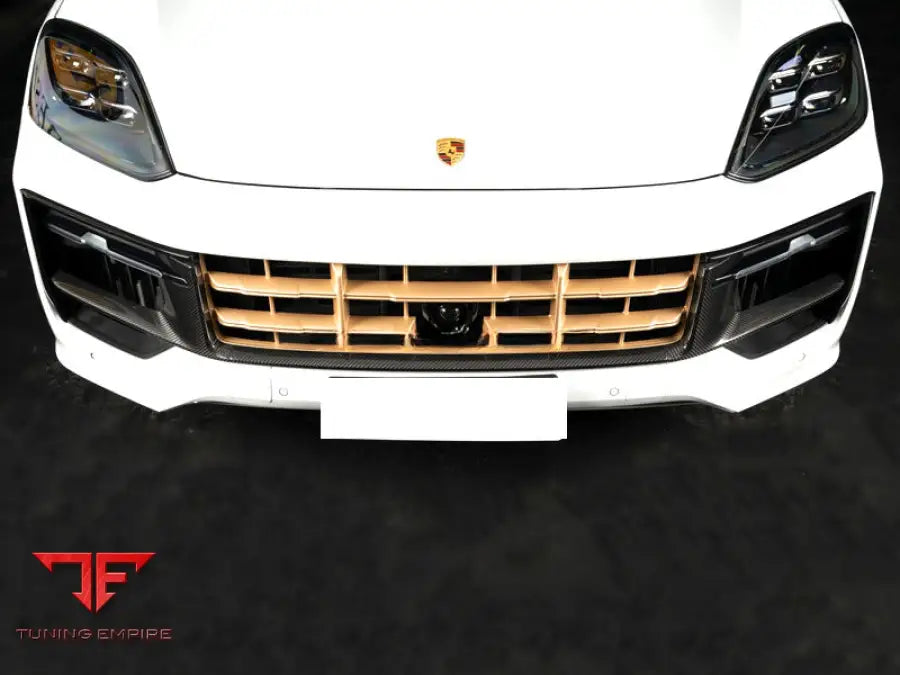 PORSCHE CAYENNE 9Y0.2 SD GTS SPORT CARBON FIBER BUMPER GRILL TRIM AIR INTAKE VENTS