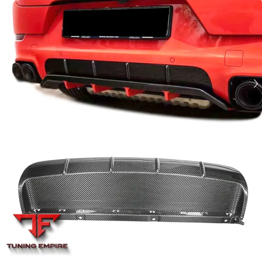 PORSCHE CAYENNE 9Y0 SPORT CARBON FIBER REAR BUMPER DIFFUSER 2018-2024Y