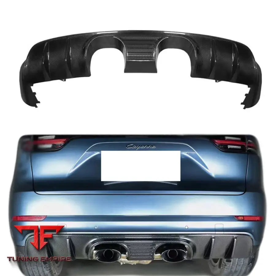 PORSCHE CAYENNE 9Y0 TURBO GT CARBON FIBER REAR BUMPER DIFFUSER