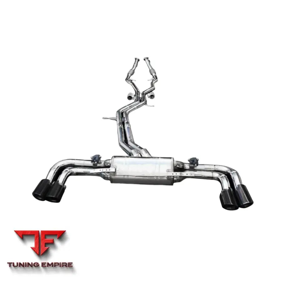 PORSCHE CAYENNE E3 9Y0 STAINLESS STEEL RESONANT TUBE CATBACK RAZOR EXHAUST WITH MUFFLER VALVE