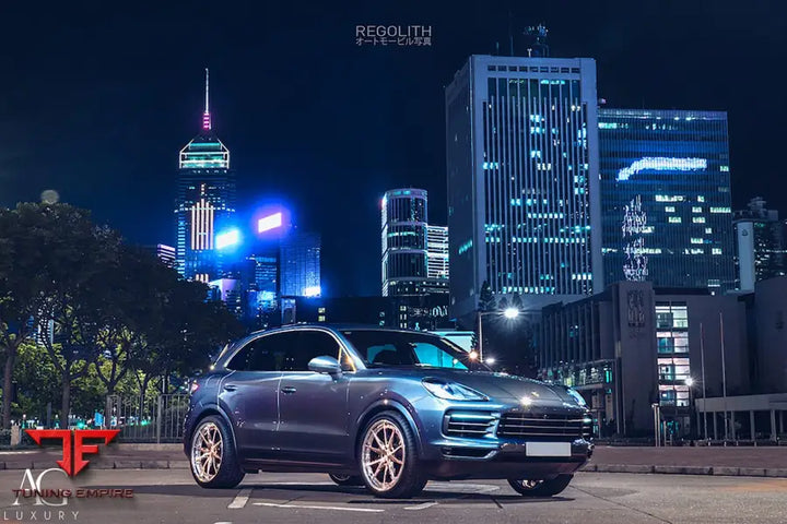 Porsche Cayenne on custom forged wheels