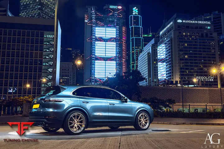 Porsche Cayenne on custom forged wheels