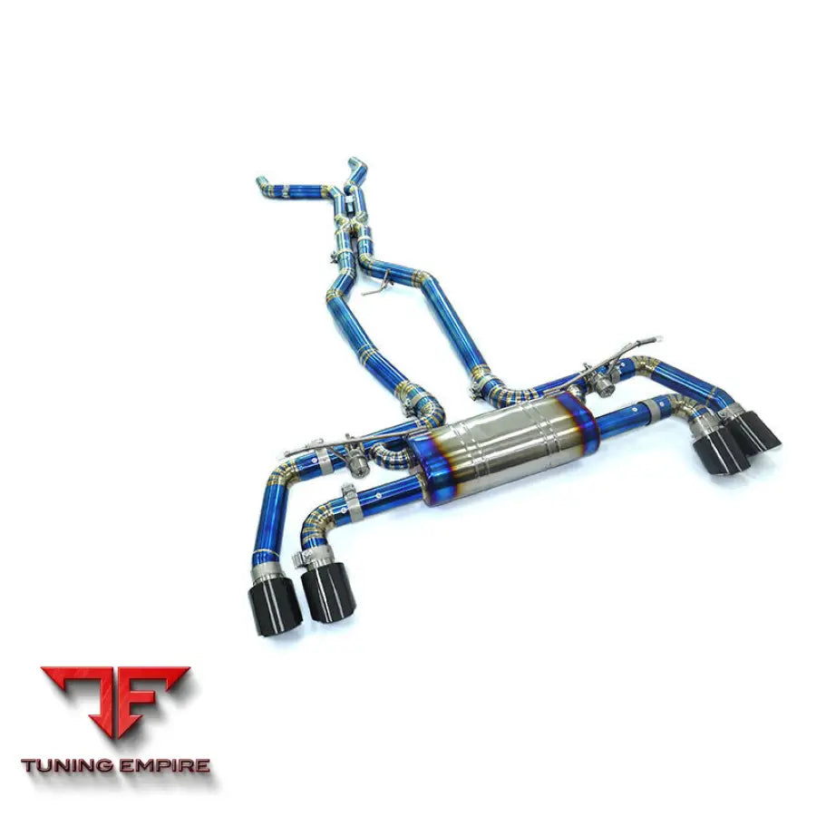 PORSCHE CAYENNE GTS 4.8S 958 TITANIUM CATBACK RAZOR EXHAUST WITH MUFFLER VACUUM VALVE