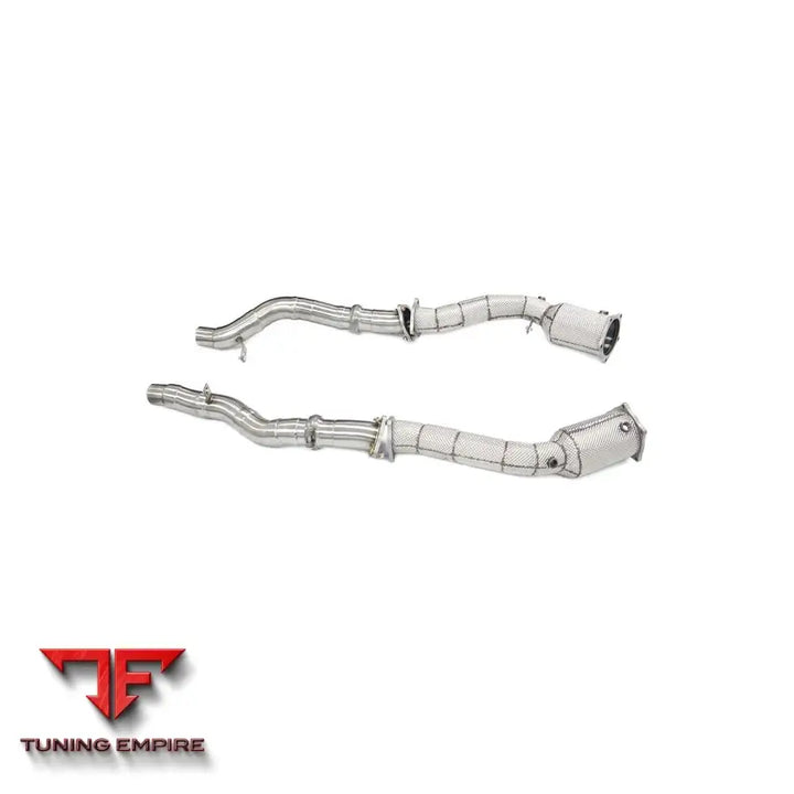 PORSCHE CAYENNE TURBO 958.1 4.8T STAINLESS STEEL RAZOR EXHAUST DOWNPIPE WITH HEAT SHIELD