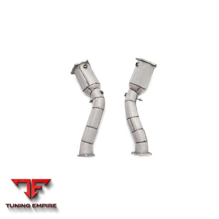 PORSCHE CAYENNE TURBO 958.1 4.8T STAINLESS STEEL RAZOR EXHAUST DOWNPIPE WITH HEAT SHIELD