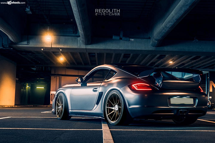 PORSCHE CAYMAN 987 on custom forged wheels