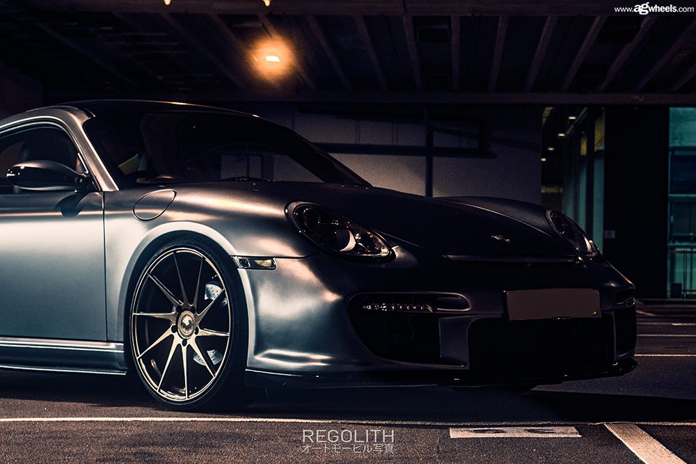 PORSCHE CAYMAN 987 on custom forged wheels