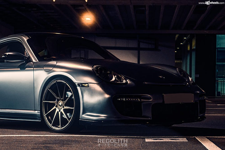 PORSCHE CAYMAN 987 on custom forged wheels