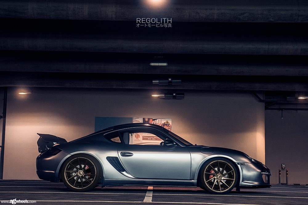 PORSCHE CAYMAN 987 on custom forged wheels