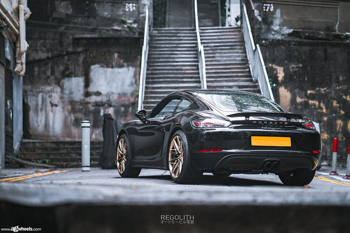 PORSCHE CAYMAN on custom forged wheels