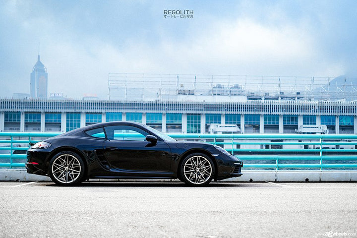 PORSCHE CAYMAN on custom forged wheels