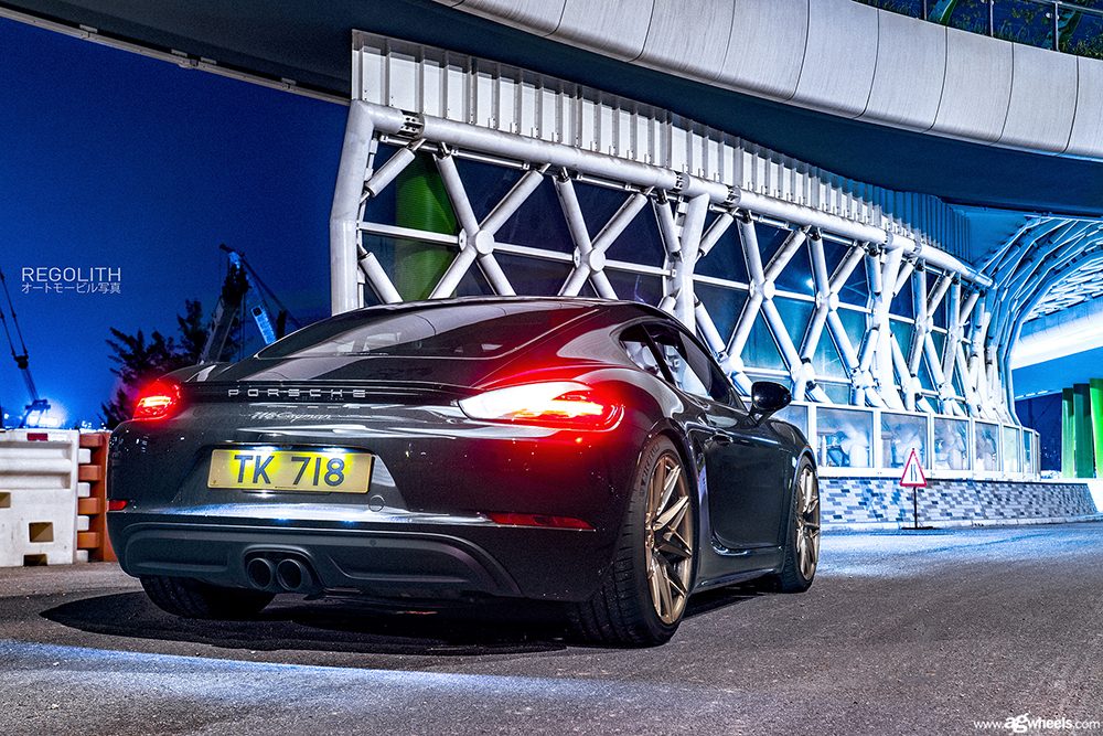 PORSCHE CAYMAN on custom forged wheels