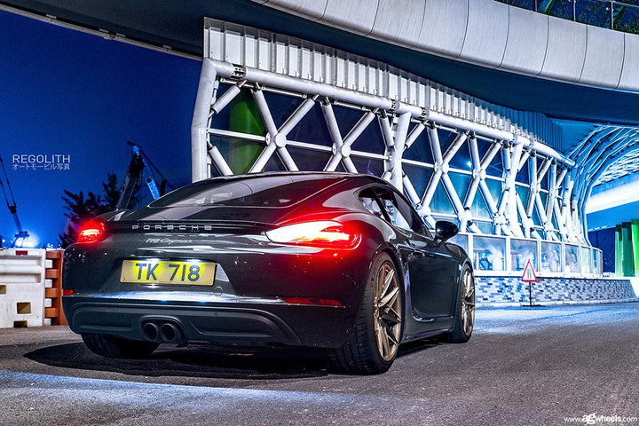 PORSCHE CAYMAN on custom forged wheels