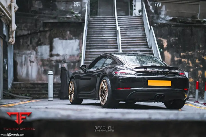 PORSCHE CAYMAN on custom forged wheels